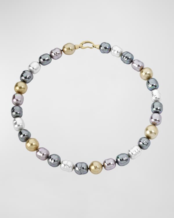 Majorica 8mm Simulated Pearl Station Necklace 16 Neiman Marcus