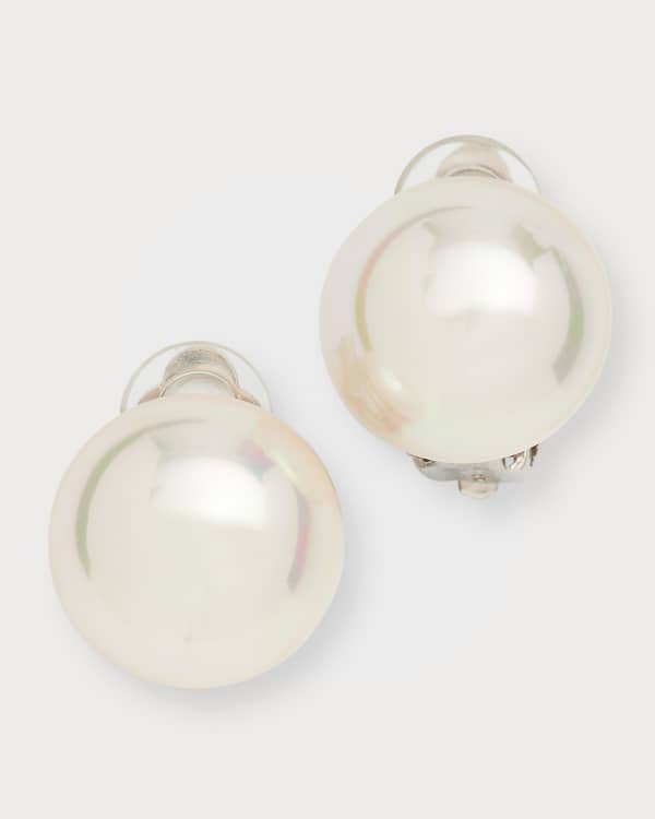 Majorica clip on clearance earrings