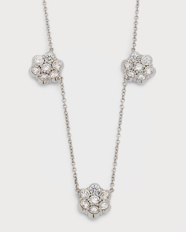 Wild Flower diamond sautoir necklace, Diamond