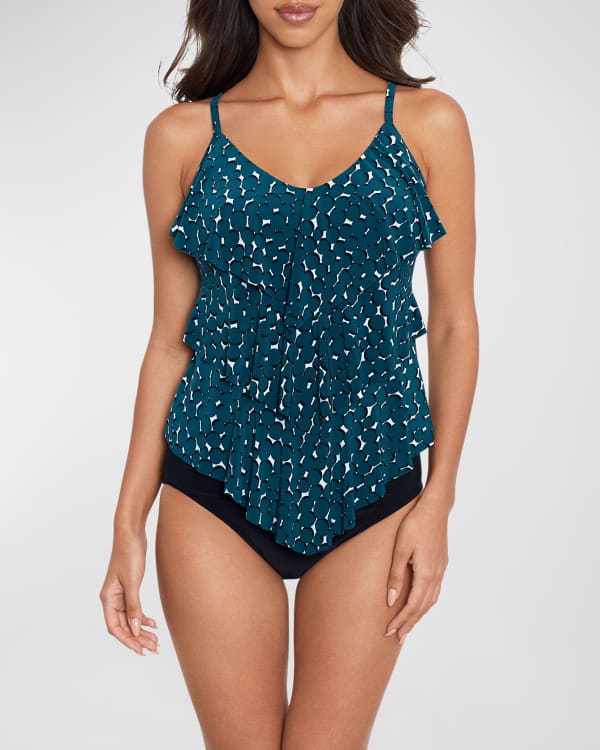 La Blanca Island Goddess Underwire Tankini Top Size 2