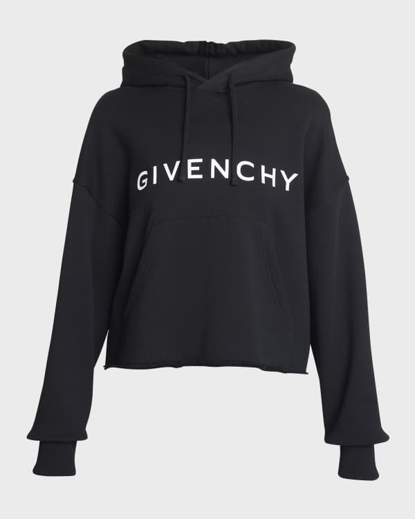 Givenchy MEN KNITWEAR HEAVY KNIT - Black hoodie with logo givenchy