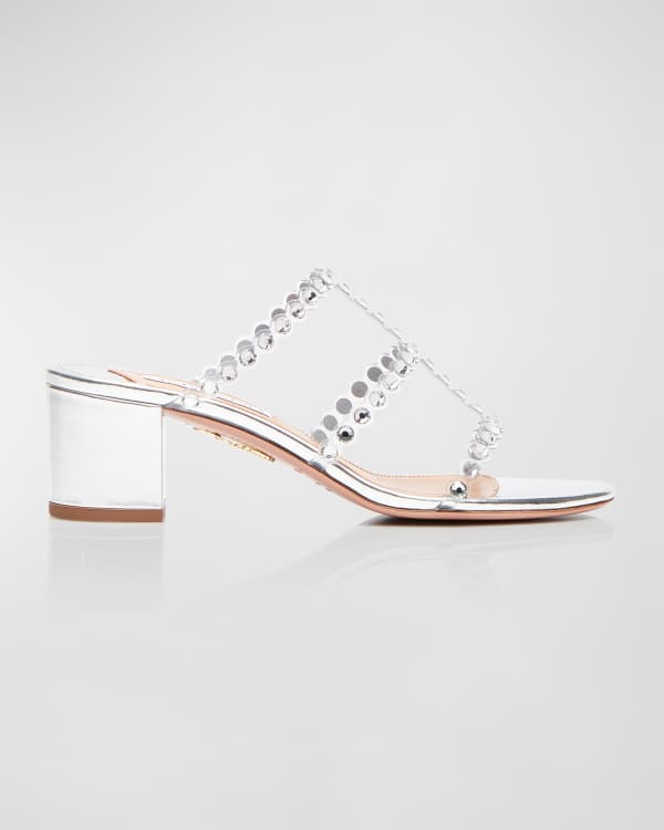 Aquazzura Tequila Crystal Cocktail Mule Sandals | Neiman Marcus