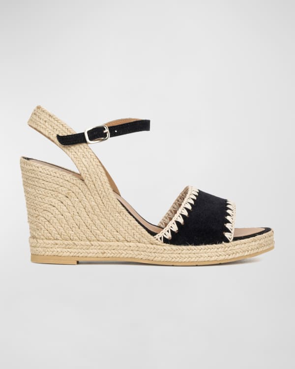 Rag & Bone Santiago Crisscross Wedge Sandal In Denim