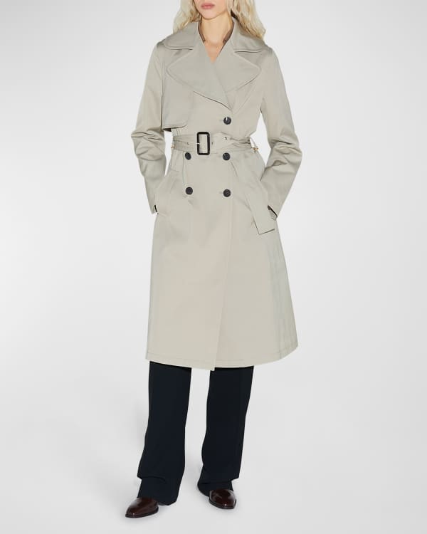 Theory Double-Breasted Belted Trench Coat