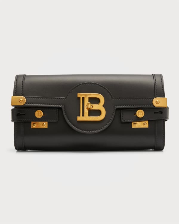 Balmain B-buzz 19 Monogram Fabric Bag in Black