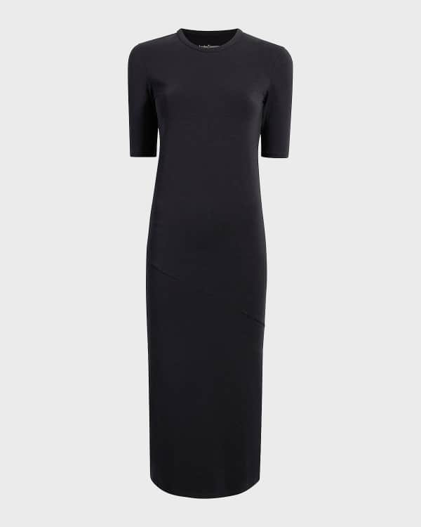 Black Spot Mesh Ulla Mesh Midi Dress