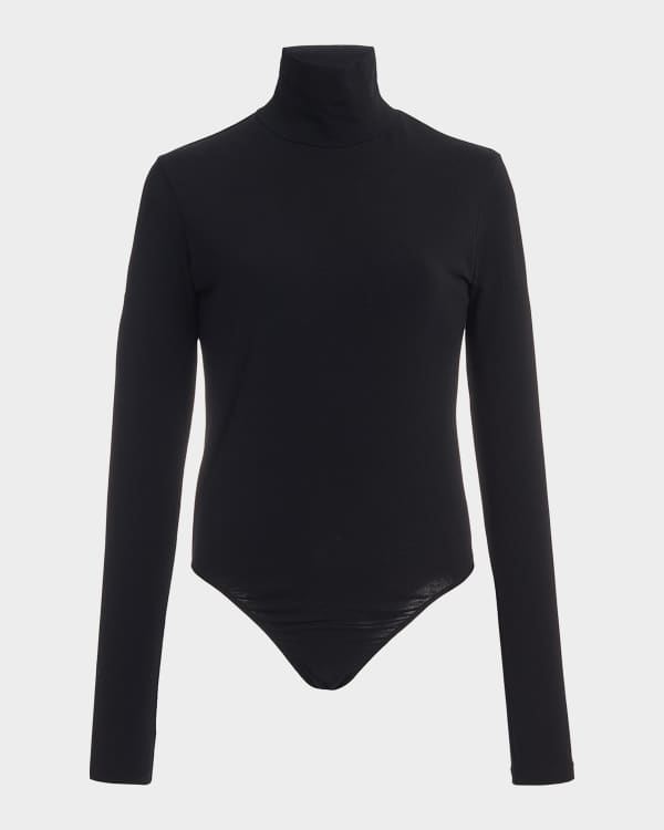 Sheer black turtleneck bodysuit shop