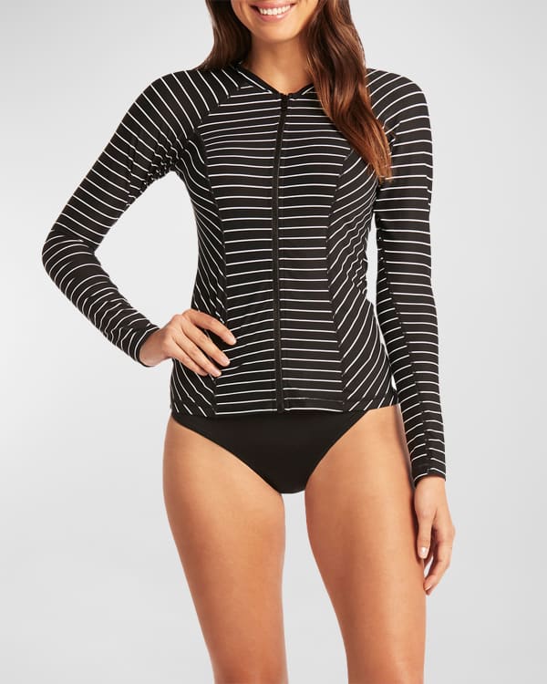 Tommy Bahama Women's Tropi-Calling Full Zip Long Sleeve Rashguard at