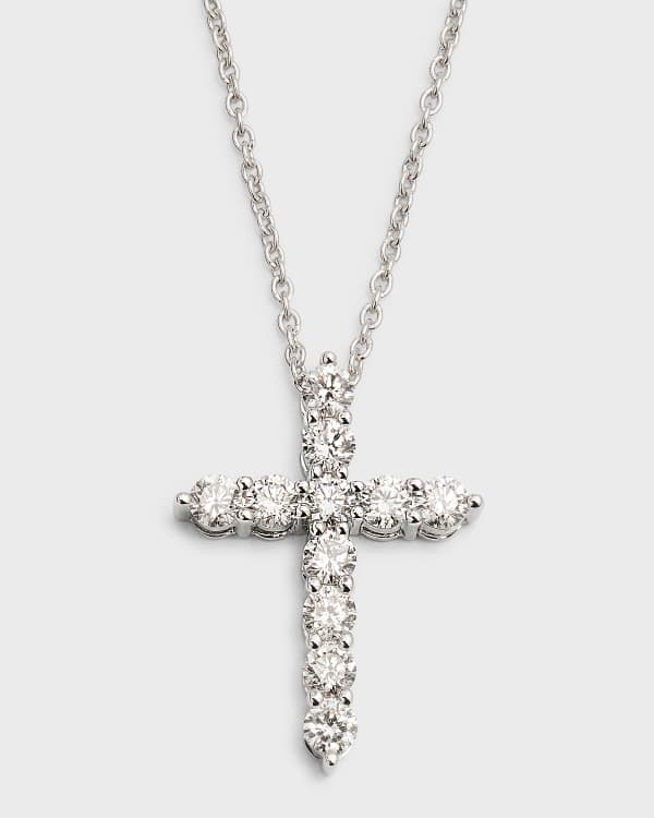 Louis Vuitton 18K White Gold Diamond Heart Pendant Ladies Necklace