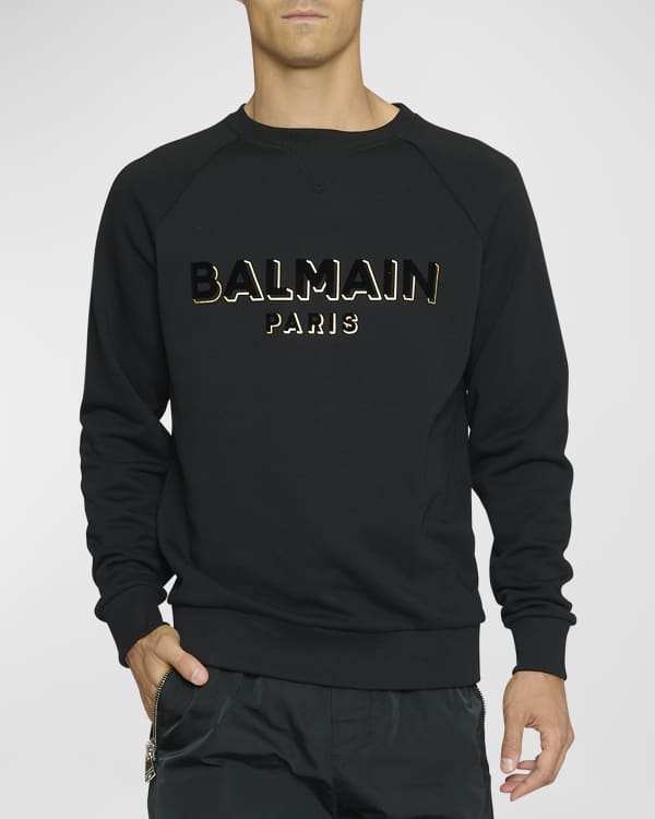 Balmain monogram-jacquard logo sweatshirt - White