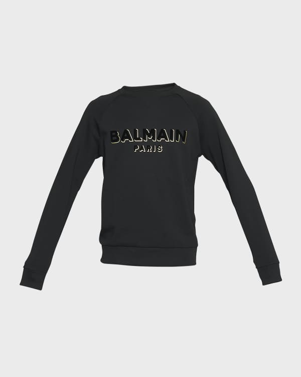 Balmain monogram-jacquard logo sweatshirt - White