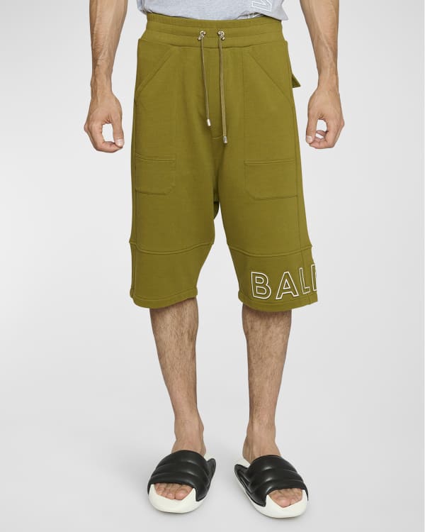 Off-White Men's Diag Wave Outline Sweat Shorts | Neiman Marcus