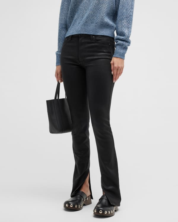 FRAME Le Skinny De Jeanne Coated Jeans | Neiman Marcus