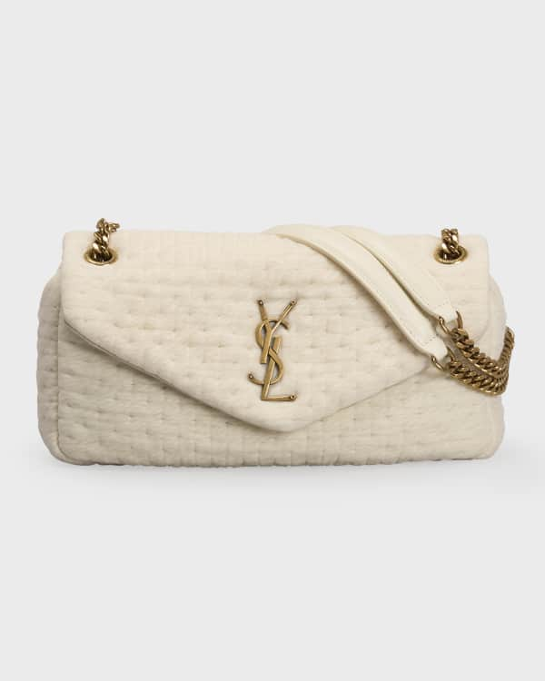 Saint Laurent Monogram Matelasse Shoulder Bag, Nude