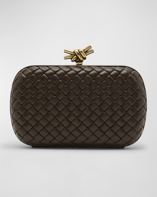 Bottega veneta knot satin clutch sales