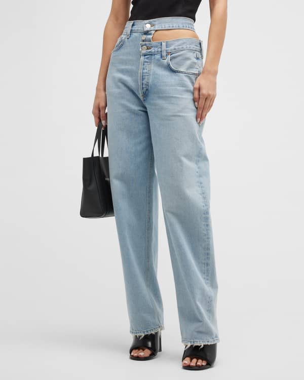 AGOLDE Harley Combo Straight Jeans Neiman Marcus