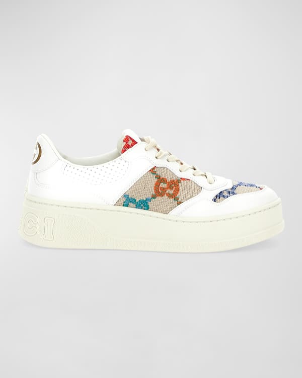 Gucci Ace Monogram Canvas Low-Top Sneakers