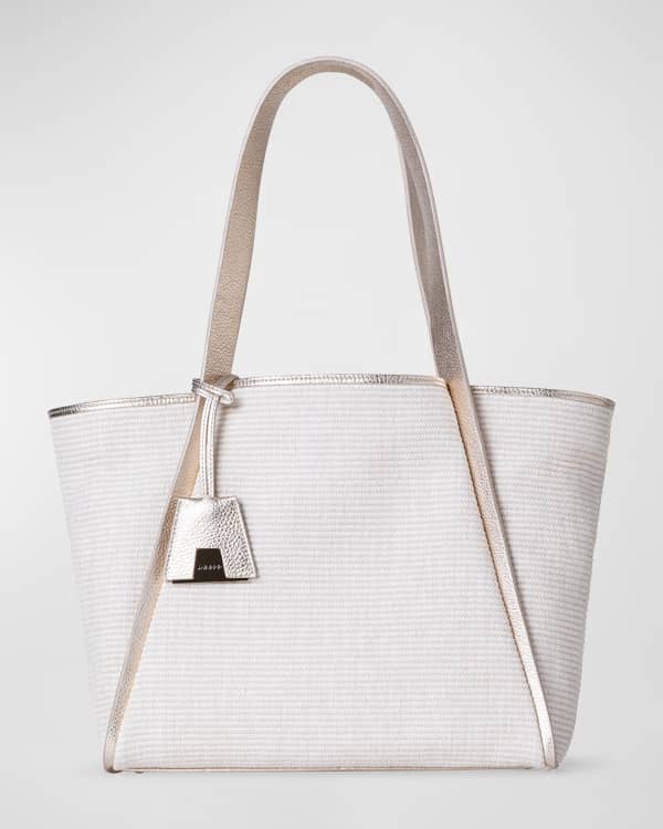 Loro Piana Micro Sesia Wicker & Leather Handbag