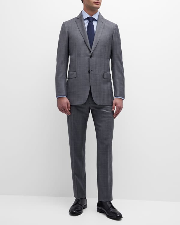 Brioni Men's Wool Herringbone Suit | Neiman Marcus