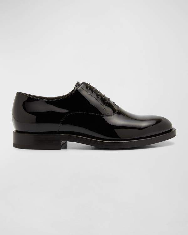 Prada Men's Antiqued Leather Derby Shoes | Neiman Marcus