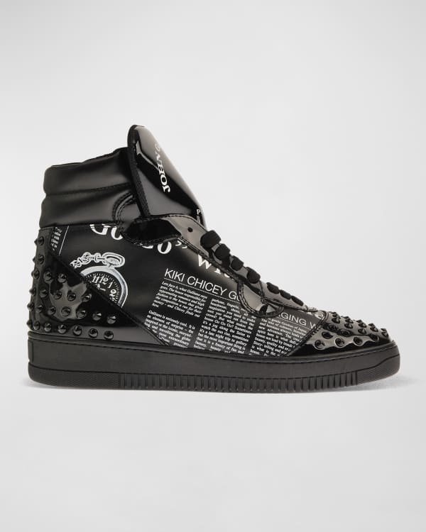 Philipp Plein Snake Effect High Top Sneakers in Black for Men