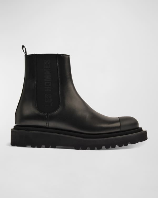 Karl Lagerfeld Paris Men's Logo-Print Nylon & Leather Chelsea Boots ...