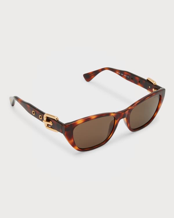Moschino Logo Flat Top Square Acetate Sunglasses Neiman Marcus