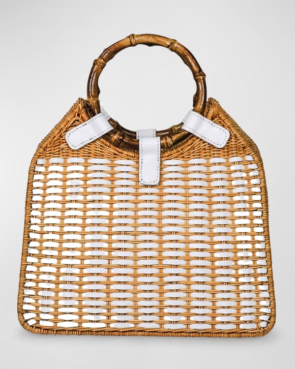 Serpui Kim Feather Basket TopHandle Bag Neiman Marcus