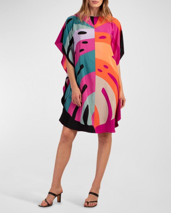 Trina Turk Global Floral-Print Caftan | Neiman Marcus