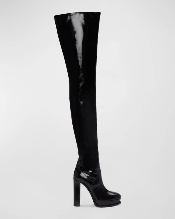 La DoubleJ Stretch Floral Over-The-Knee Boots | Neiman Marcus