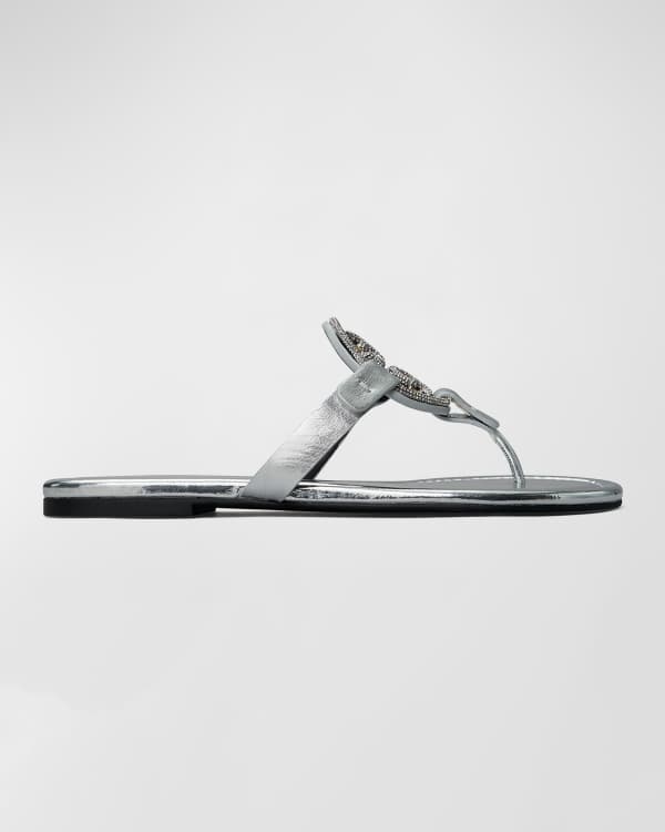 Tory Burch Mini Miller Tortoise-Print Thong Sandals | Neiman Marcus