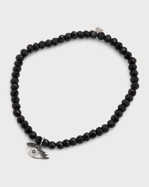 SYDNEY EVAN EYE FLOWER CHARM AQUAMARINE BRACELET