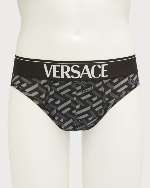 Versace Men's La Greca Mesh Briefs