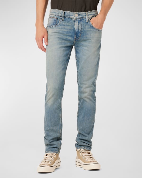 Hudson Men's Zack Skinny Moto Jeans with Zippers | Neiman Marcus