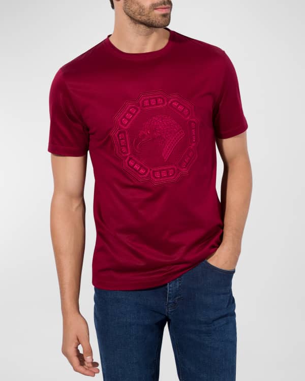 Stefano Ricci Men's Embellished Tiger Head Logo T-Shirt | Neiman Marcus