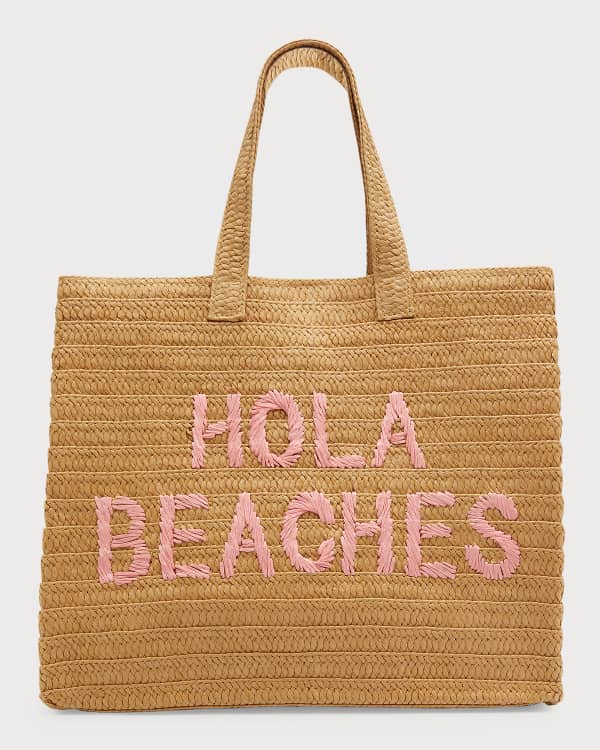 BTB Los Angeles Salty as a Beach Straw Tote Bag