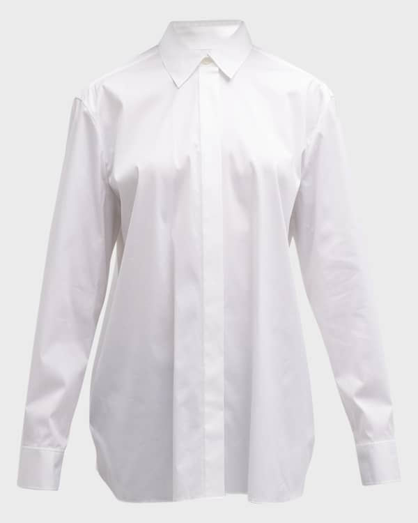 Fabiana Filippi twill cap-sleeve blouse - Black