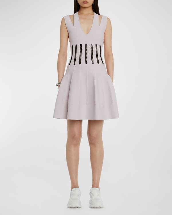 Alexander McQueen Ruffle Bustier Mini Dress | Neiman Marcus