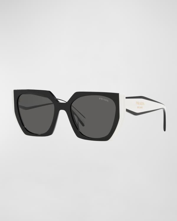 Prada Rimmed Square Metal Sunglasses Neiman Marcus