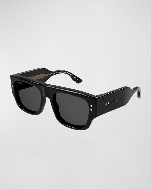 Gucci Men's Translucent Logo Sunglasses | Neiman Marcus