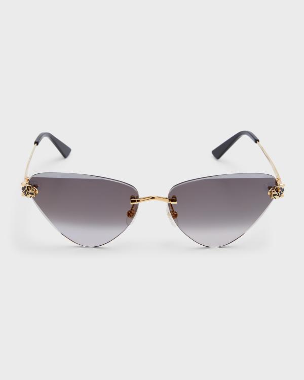 Valentino Garavani Cinque Studded Rectangle Acetate & Titanium Sunglasses Valentino Garavani Cinque Studded Rectangle Acetate  main image 4