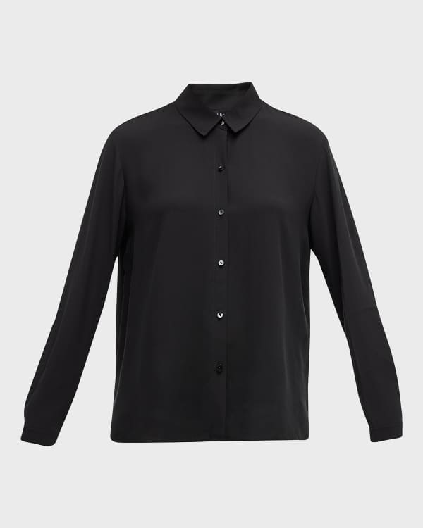 Eileen fisher stretch silk shirt online
