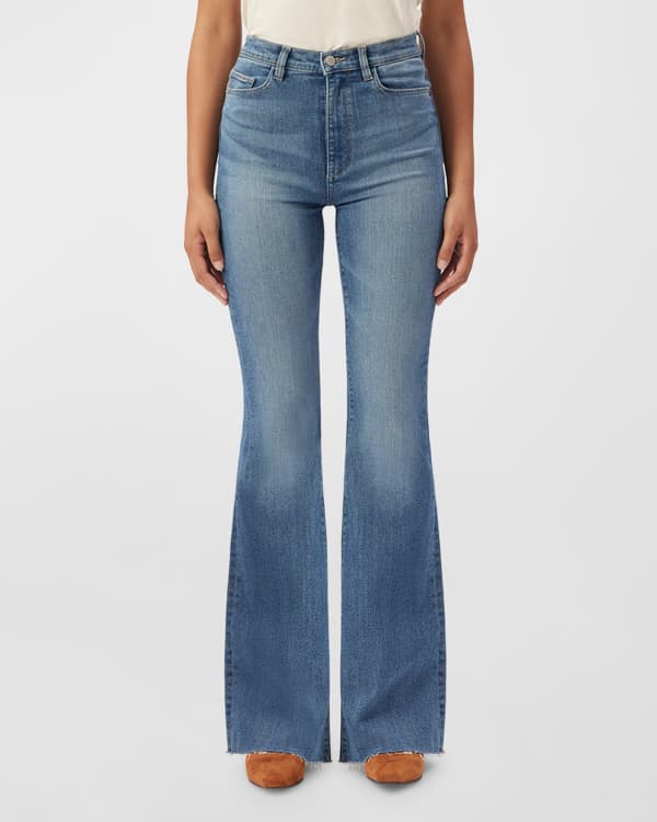 Hudson Faye Ultra High-Rise Flared Jeans | Neiman Marcus