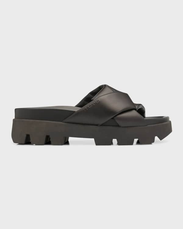 Jil Sander Puffy Napa Slide Sandals | Neiman Marcus