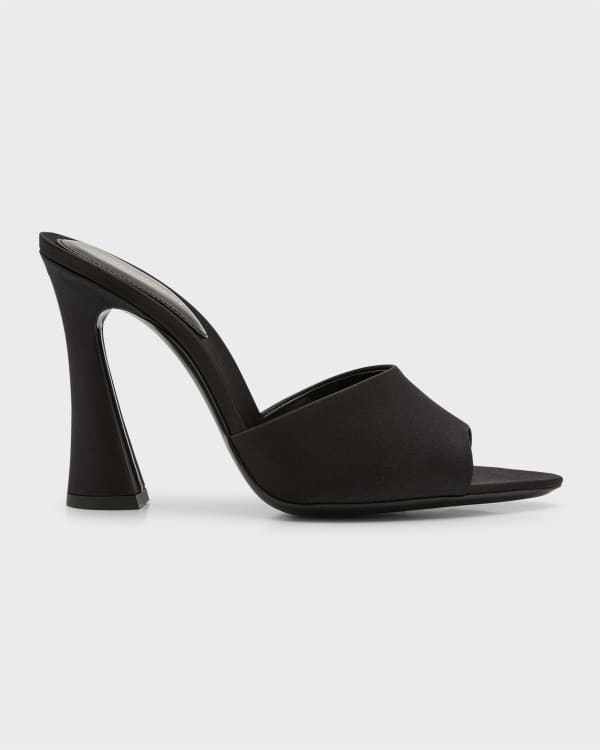 Saint Laurent Gippy Patent Crisscross Mule Sandals | Neiman Marcus