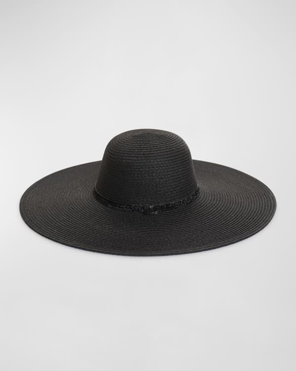 ☆Sale新品 TOTEME Paper straw hat BLACK Woven paper straw hat black – TOTEME