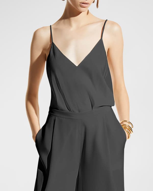 Josie Natori Key Essentials Silk Cowl-Neck Tank