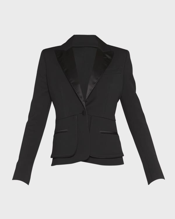 Givenchy satin-lapels double-breasted blazer - Black