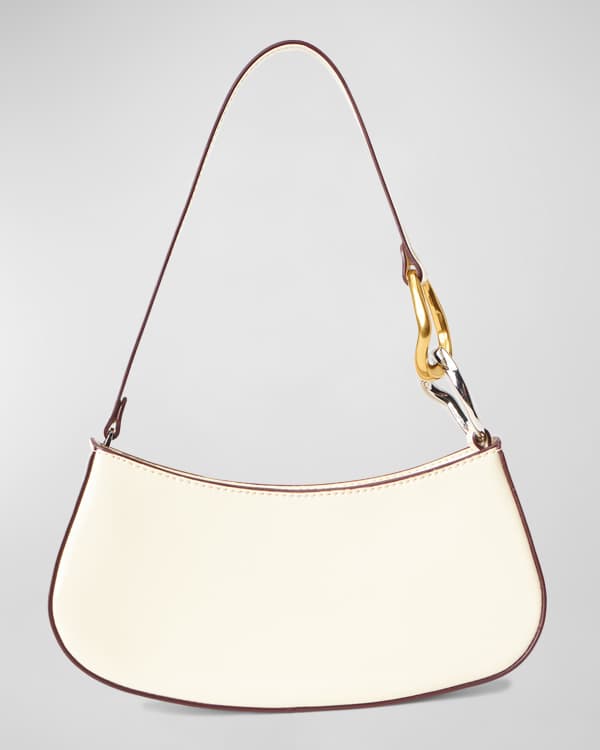 Staud Kiki Ruched Leather Shoulder Bag | Neiman Marcus
