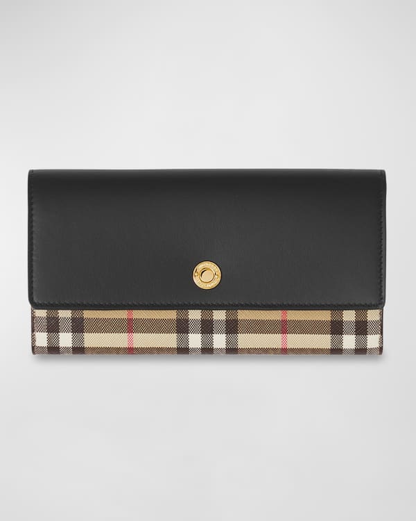Burberry TB Leather Continental Wallet | Neiman Marcus
